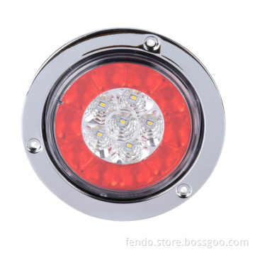4 Inch Round LED Truck Trailer Lamp - Waterproof Indicator Stop Tail Reverse Rear Light